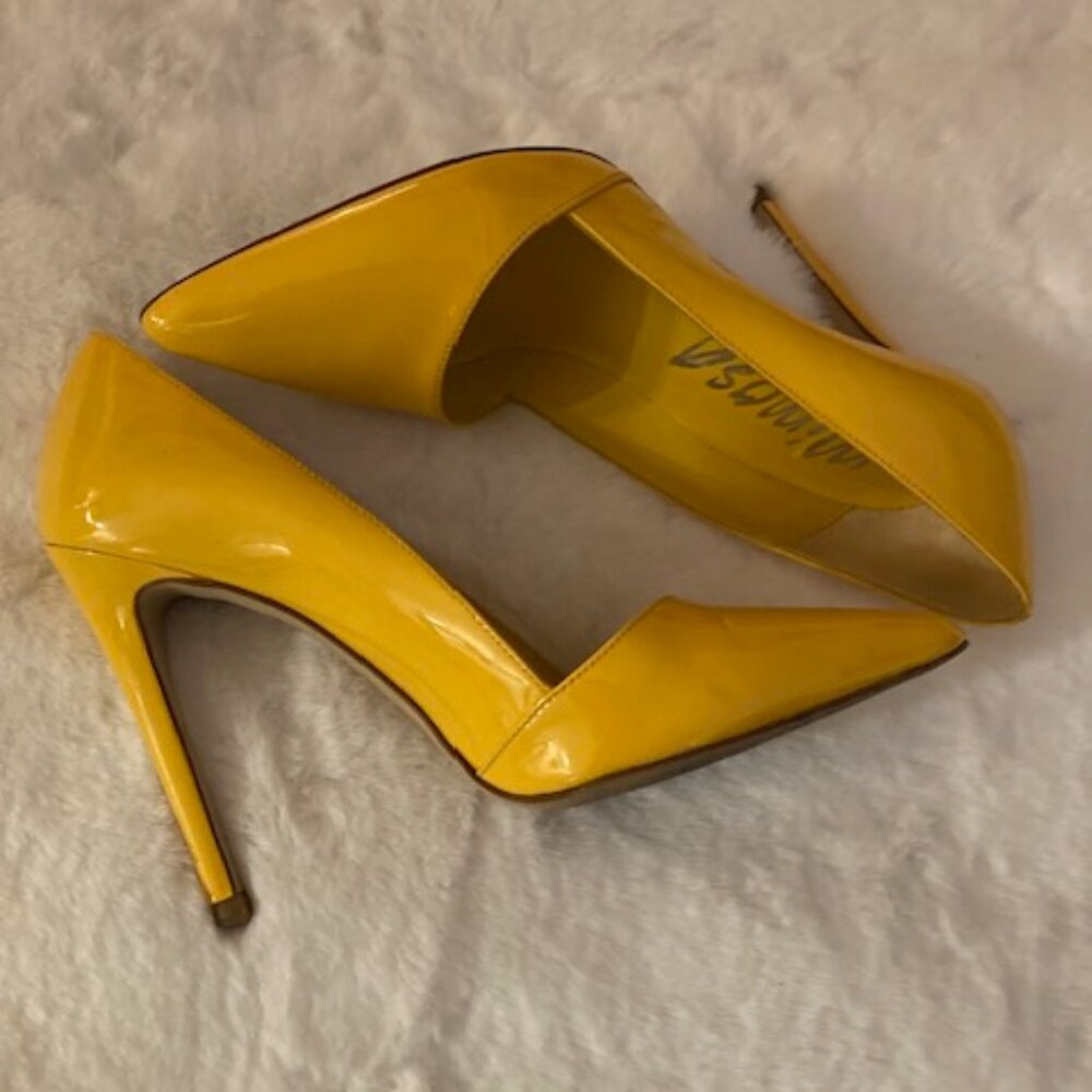 Mimosa Rare Yellow Patent Leather High Heel Pumps (Pre-Owned)